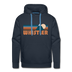 Premium Whistler, Canada Hoodie - Retro Mountain Premium Men's Whistler Sweatshirt / Hoodie - navy