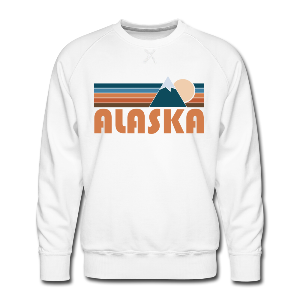 Premium Alaska Sweatshirt - Retro Mountain Premium Men's Alaska
