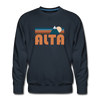 Premium Alta, Utah Sweatshirt - Retro Mountain Premium Men's Alta Sweatshirt - navy