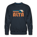 Premium Alta, Utah Sweatshirt - Retro Mountain Premium Men's Alta Sweatshirt - navy