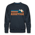 Premium Asheville, North Carolina Sweatshirt - Retro Mountain Premium Men's Asheville Sweatshirt - navy