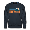 Premium Asheville, North Carolina Sweatshirt - Retro Mountain Premium Men's Asheville Sweatshirt - navy