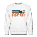 Premium Aspen, Colorado Sweatshirt - Retro Mountain Premium Men's Aspen Sweatshirt - white