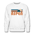 Premium Aspen, Colorado Sweatshirt - Retro Mountain Premium Men's Aspen Sweatshirt - white