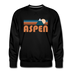 Premium Aspen, Colorado Sweatshirt - Retro Mountain Premium Men's Aspen Sweatshirt - black