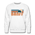 Premium Banff, Canada Sweatshirt - Retro Mountain Premium Men's Banff Sweatshirt - white