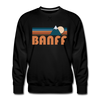 Premium Banff, Canada Sweatshirt - Retro Mountain Premium Men's Banff Sweatshirt - black