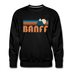 Premium Banff, Canada Sweatshirt - Retro Mountain Premium Men's Banff Sweatshirt - black