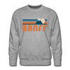 Premium Banff, Canada Sweatshirt - Retro Mountain Premium Men's Banff Sweatshirt - heather grey