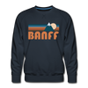 Premium Banff, Canada Sweatshirt - Retro Mountain Premium Men's Banff Sweatshirt - navy