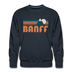 Premium Banff, Canada Sweatshirt - Retro Mountain Premium Men's Banff Sweatshirt - navy