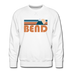 Premium Bend, Oregon Sweatshirt - Retro Mountain Premium Men's Bend Sweatshirt - white