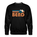 Premium Bend, Oregon Sweatshirt - Retro Mountain Premium Men's Bend Sweatshirt - black