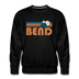 Premium Bend, Oregon Sweatshirt - Retro Mountain Premium Men's Bend Sweatshirt - black
