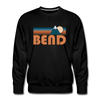 Premium Bend, Oregon Sweatshirt - Retro Mountain Premium Men's Bend Sweatshirt - black