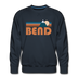 Premium Bend, Oregon Sweatshirt - Retro Mountain Premium Men's Bend Sweatshirt - navy