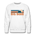 Premium Big Bear, California Sweatshirt - Retro Mountain Premium Men's Big Bear Sweatshirt - white