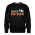 Premium Big Bear, California Sweatshirt - Retro Mountain Premium Men's Big Bear Sweatshirt - black