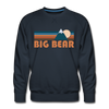 Premium Big Bear, California Sweatshirt - Retro Mountain Premium Men's Big Bear Sweatshirt - navy