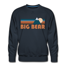 Premium Big Bear, California Sweatshirt - Retro Mountain Premium Men's Big Bear Sweatshirt - navy