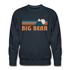 Premium Big Bear, California Sweatshirt - Retro Mountain Premium Men's Big Bear Sweatshirt - navy