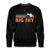 Premium Big Sky, Montana Sweatshirt - Retro Mountain Premium Men's Big Sky Sweatshirt - black