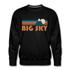 Premium Big Sky, Montana Sweatshirt - Retro Mountain Premium Men's Big Sky Sweatshirt