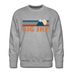 Premium Big Sky, Montana Sweatshirt - Retro Mountain Premium Men's Big Sky Sweatshirt - heather grey