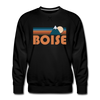 Premium Boise, Idaho Sweatshirt - Retro Mountain Premium Men's Boise Sweatshirt