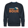 Premium Boise, Idaho Sweatshirt - Retro Mountain Premium Men's Boise Sweatshirt