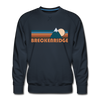 Premium Breckenridge, Colorado Sweatshirt - Retro Mountain Premium Men's Breckenridge Sweatshirt - navy