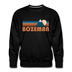 Premium Bozeman, Montana Sweatshirt - Retro Mountain Premium Men's Bozeman Sweatshirt - black