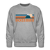 Premium Bozeman, Montana Sweatshirt - Retro Mountain Premium Men's Bozeman Sweatshirt - heather grey