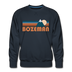 Premium Bozeman, Montana Sweatshirt - Retro Mountain Premium Men's Bozeman Sweatshirt - navy