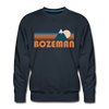Premium Bozeman, Montana Sweatshirt - Retro Mountain Premium Men's Bozeman Sweatshirt - navy
