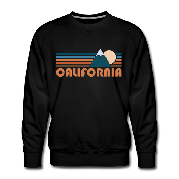 Premium California Sweatshirt - Retro Mountain Premium Men's California Sweatshirt - black