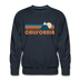 Premium California Sweatshirt - Retro Mountain Premium Men's California Sweatshirt - navy