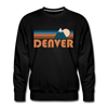 Premium Denver, Colorado Sweatshirt - Retro Mountain Premium Men's Denver Sweatshirt - black