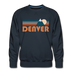 Premium Denver, Colorado Sweatshirt - Retro Mountain Premium Men's Denver Sweatshirt - navy