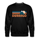 Premium Durango, Colorado Sweatshirt - Retro Mountain Premium Men's Durango Sweatshirt - black