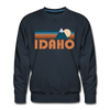Premium Idaho Sweatshirt - Retro Mountain Premium Men's Idaho Sweatshirt - navy