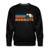 Premium Mammoth, California Sweatshirt - Retro Mountain Premium Men's Mammoth Sweatshirt - black