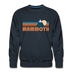 Premium Mammoth, California Sweatshirt - Retro Mountain Premium Men's Mammoth Sweatshirt - navy