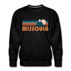 Premium Missoula, Montana Sweatshirt - Retro Mountain Premium Men's Missoula Sweatshirt - black