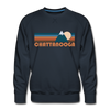Premium Chattanooga, Tennessee Sweatshirt - Retro Mountain Premium Men's Chattanooga Sweatshirt - navy