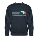 Premium Chattanooga, Tennessee Sweatshirt - Retro Mountain Premium Men's Chattanooga Sweatshirt - navy