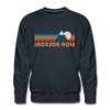 Premium Jackson Hole, Wyoming Sweatshirt - Retro Mountain Premium Men's Jackson Hole Sweatshirt - navy