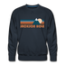 Premium Jackson Hole, Wyoming Sweatshirt - Retro Mountain Premium Men's Jackson Hole Sweatshirt - navy