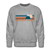 Premium Colorado Springs, Colorado Sweatshirt - Retro Mountain Premium Men's Colorado Springs Sweatshirt - heather grey