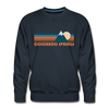 Premium Colorado Springs, Colorado Sweatshirt - Retro Mountain Premium Men's Colorado Springs Sweatshirt - navy